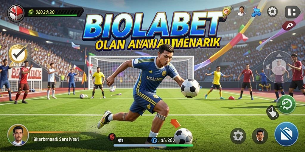 Tampilan permainan BIOLABET dengan aksi olahraga yang mendebarkan.