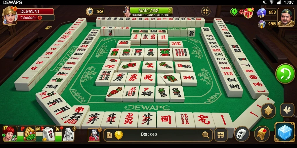 Screenshot gameplay DEWAPG yang menampilkan tantangan Mahjong yang seru.