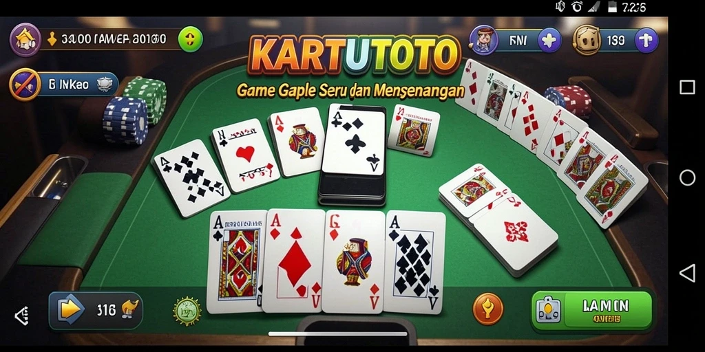 Screenshot gameplay KARTUTOTO yang menarik saat bermain Gaple.